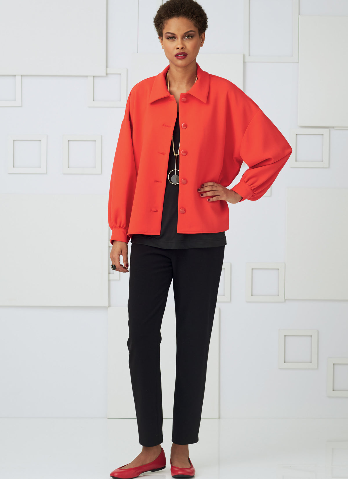 Vogue Patterns V9286 sewing pattern envelope showing the pullover top designs