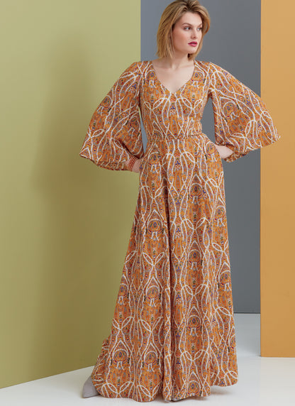Vogue Patterns V9328 sewing pattern envelope showing the dress designs
