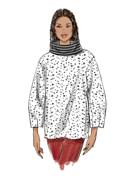 Vogue Patterns V9330 sewing pattern envelope showing the pullover top designs