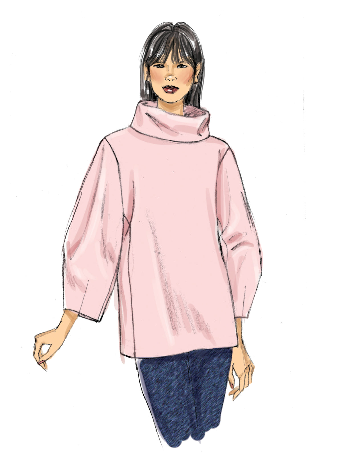 Vogue Patterns V9330 sewing pattern envelope showing the pullover top designs