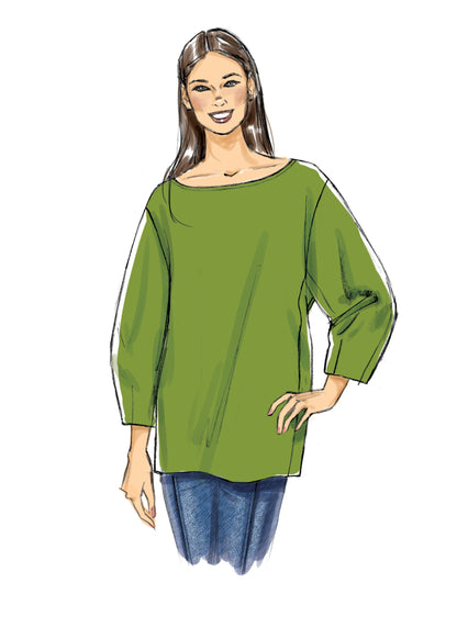 Vogue Patterns V9330 sewing pattern envelope showing the pullover top designs