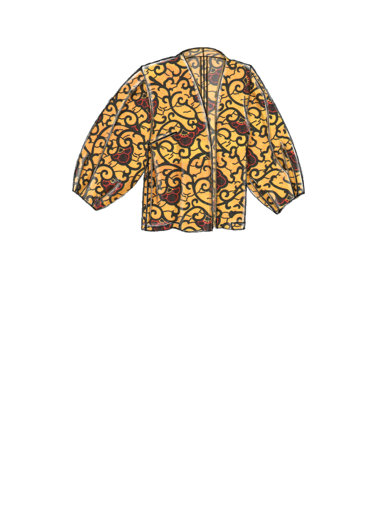 Vogue Patterns V9338 sewing pattern envelope showing the unlined jacket designs