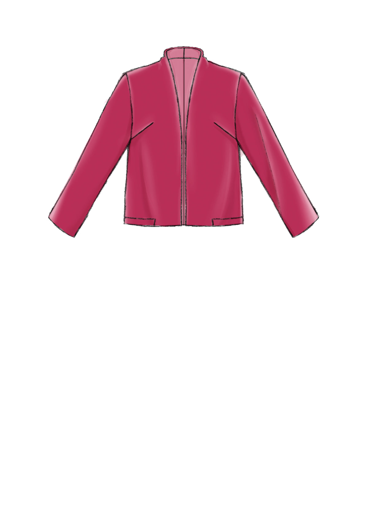Vogue Patterns V9338 sewing pattern envelope showing the unlined jacket designs