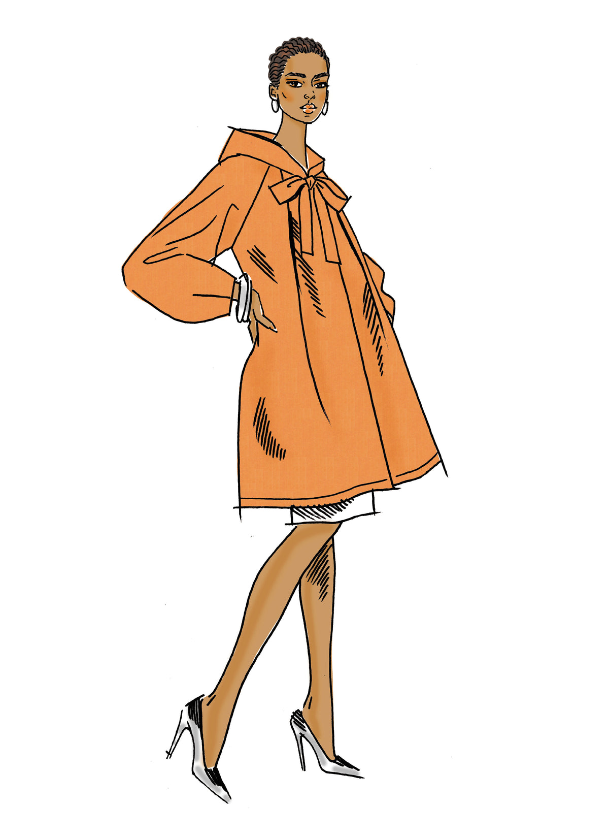 Vogue Patterns V9340 envelope showing hooded coat designs