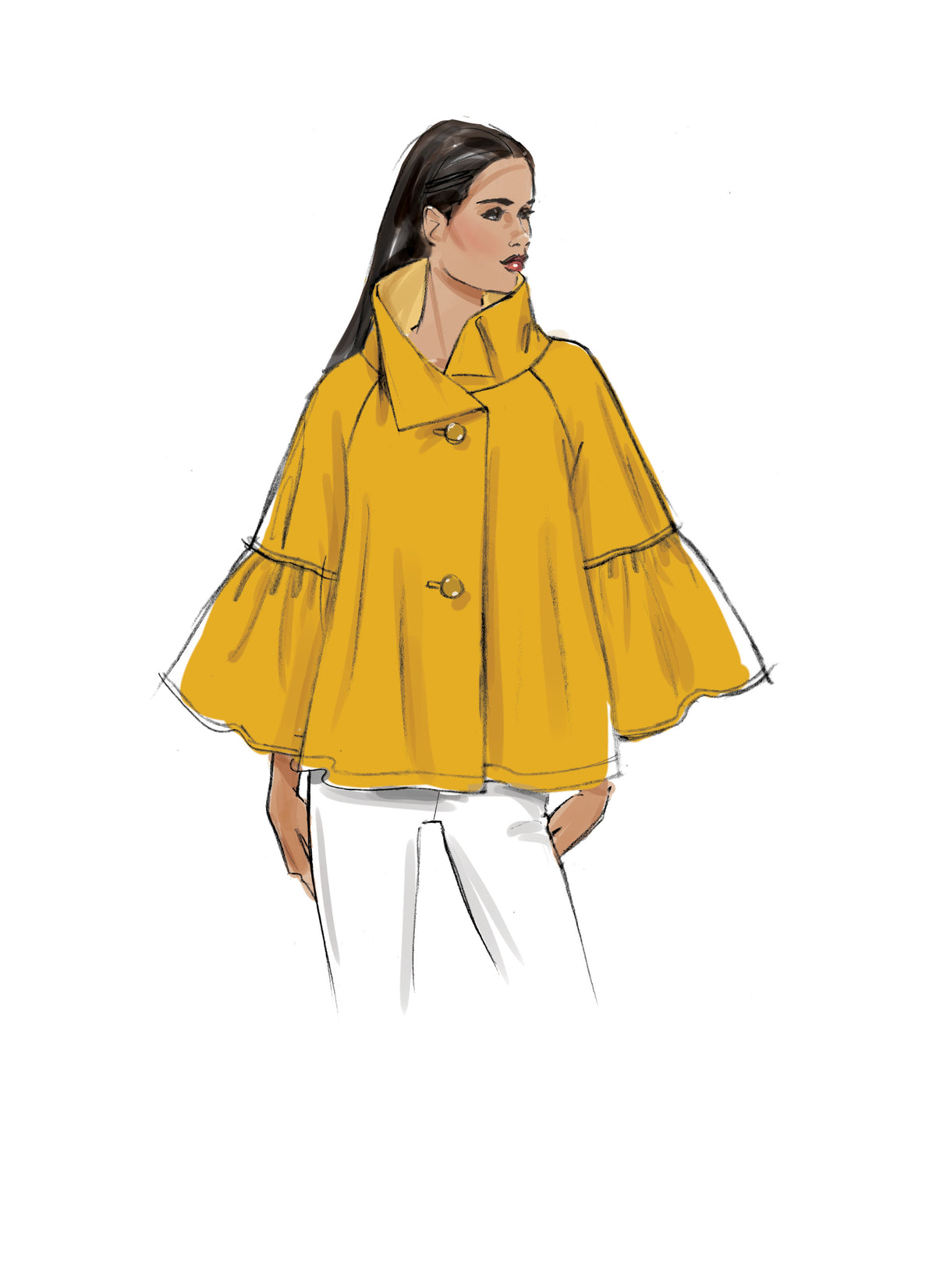 Vogue Patterns V9347 envelope showing swing top designs