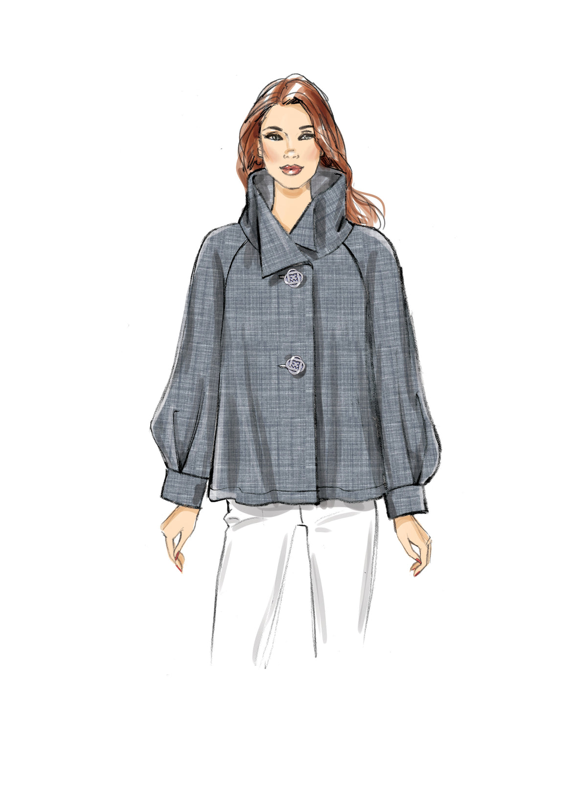 Vogue Patterns V9347 envelope showing swing top designs