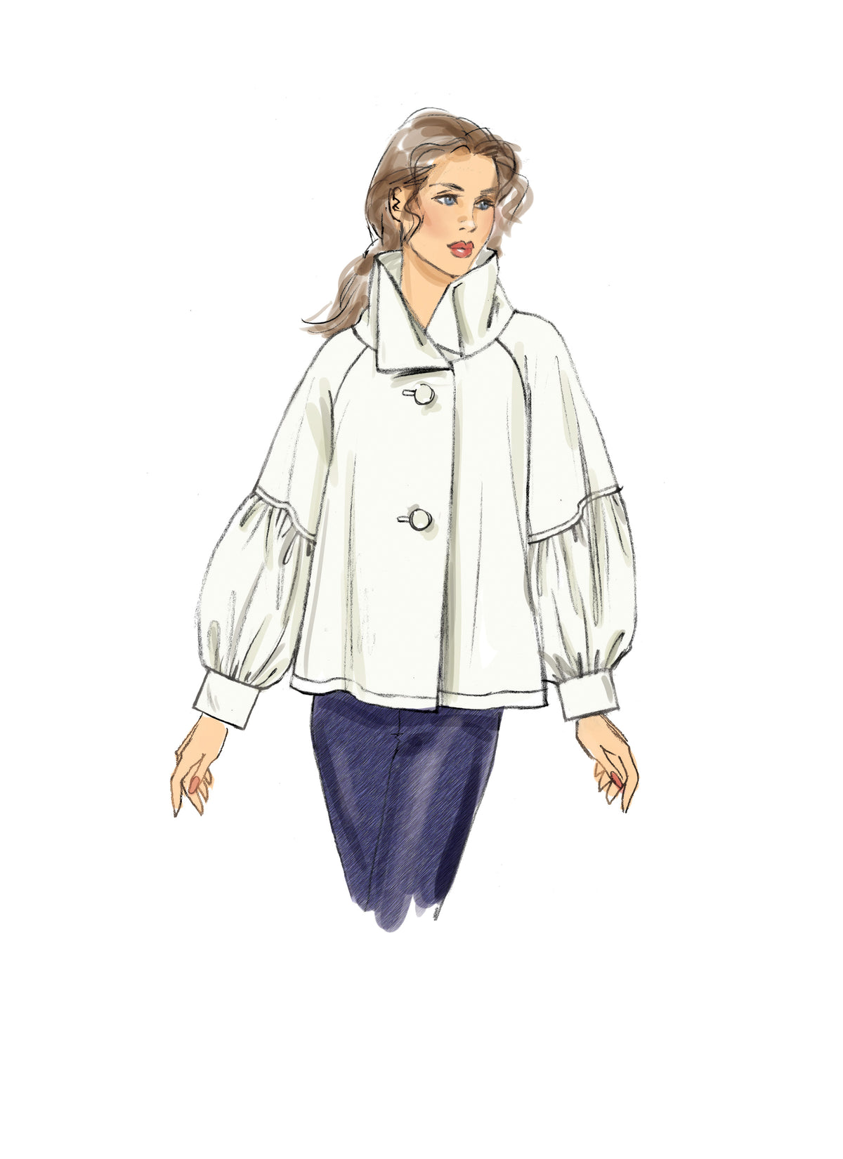Vogue Patterns V9347 envelope showing swing top designs
