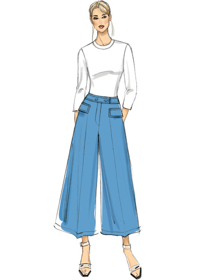 Vogue Patterns V9361 envelope showing flared trousers designs