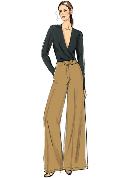 Vogue Patterns V9361 envelope showing flared trousers designs