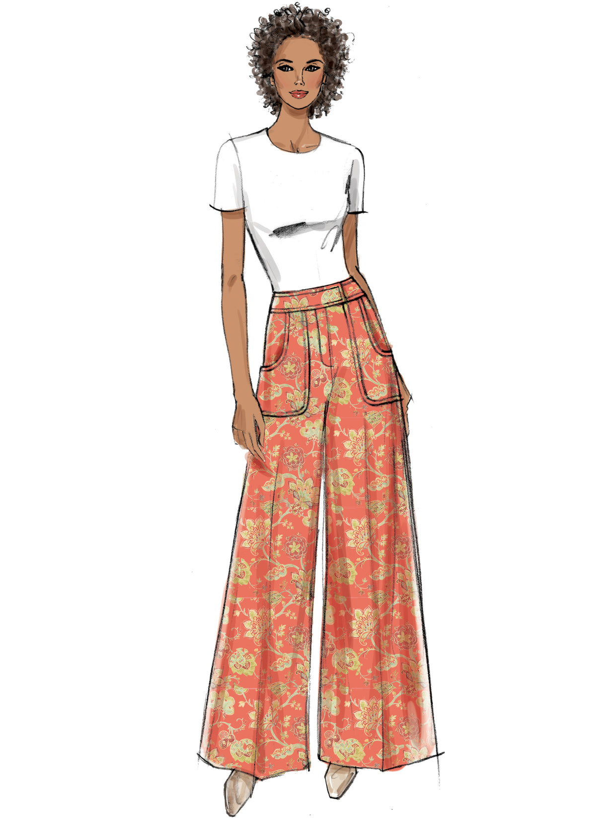 Vogue Patterns V9361 envelope showing flared trousers designs