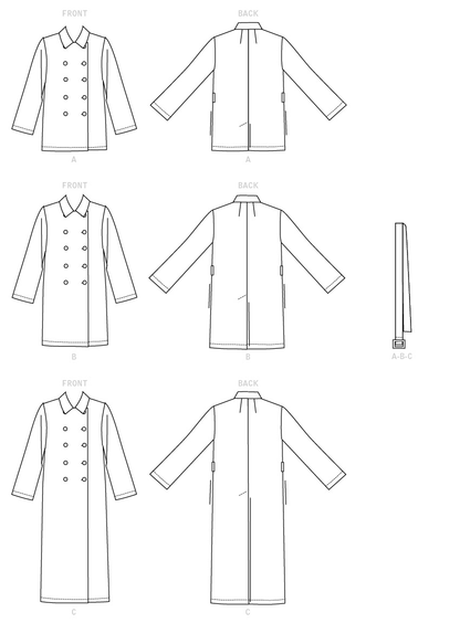 Vogue Patterns V9367 envelope showing double-breasted jacket designs