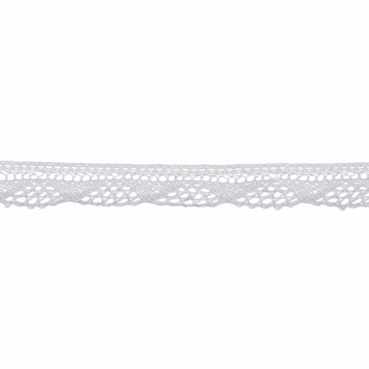 Bowtique White Cotton Lace - 5m x 12mm