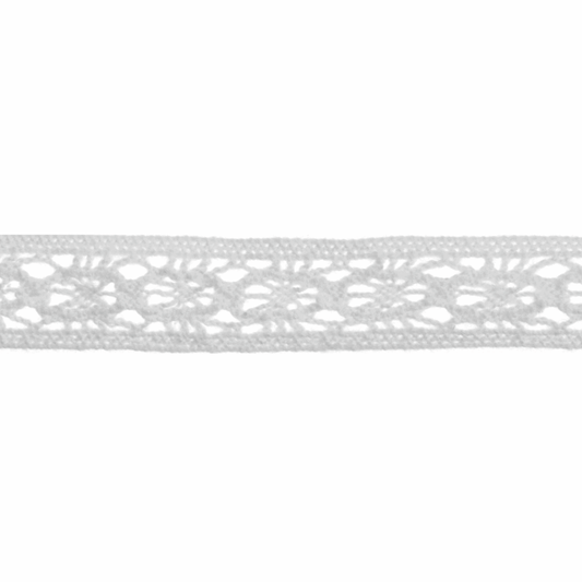 Bowtique White Cotton Lace - 5m x 12mm