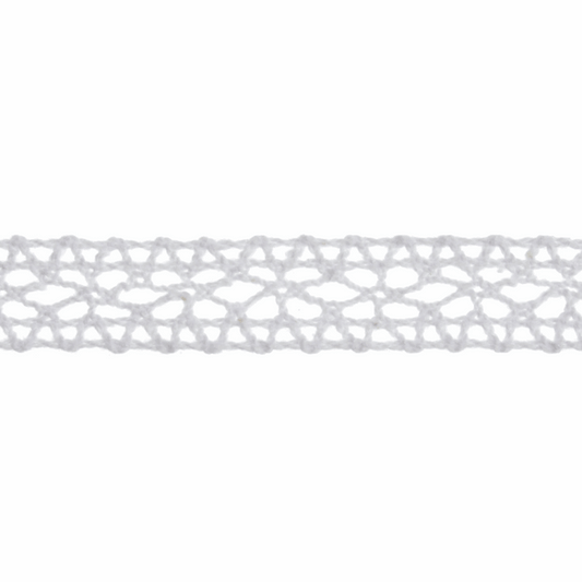 Bowtique White Cotton Lace - 5m x 14mm