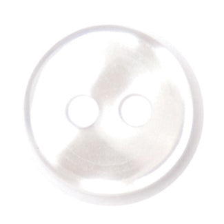 Card of small white pearlised 2-hole buttons