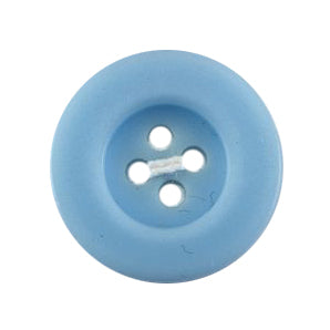 Light blue four-hole button with a raised rim