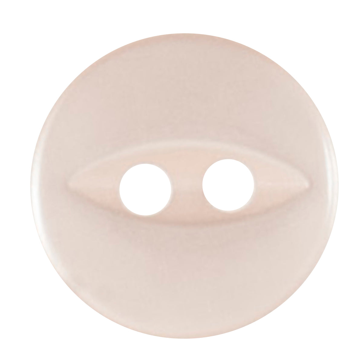 Pale pink two-hole fisheye button