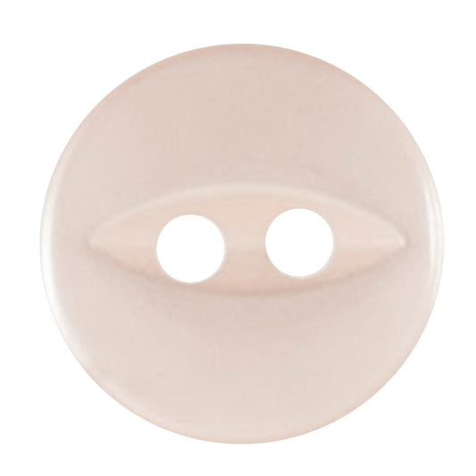 Pale pink two-hole fisheye button