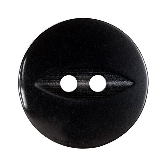 Close-up of glossy black round buttons, 14mm