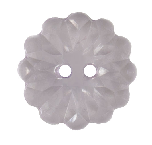 Close-up of pale lilac flower-shaped buttons, 20mm