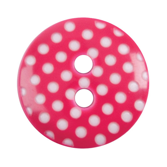 Close-up of bright pink round buttons, 15mm