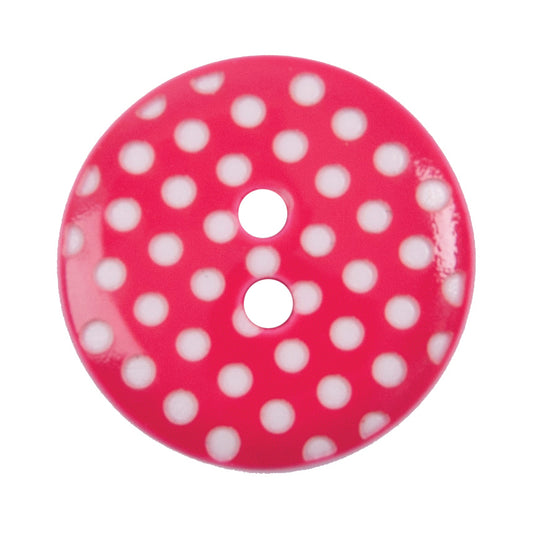 Close-up of bright pink round buttons, 20mm