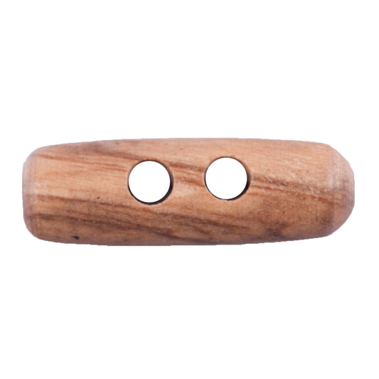 Natural wood grain toggle button