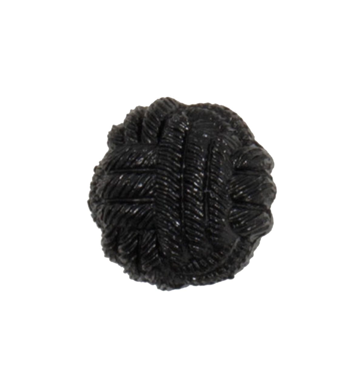 Black textured knot effect shank button