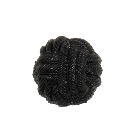 Black textured knot effect shank button