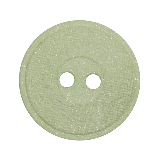 Sage green glitter round 2-hole button
