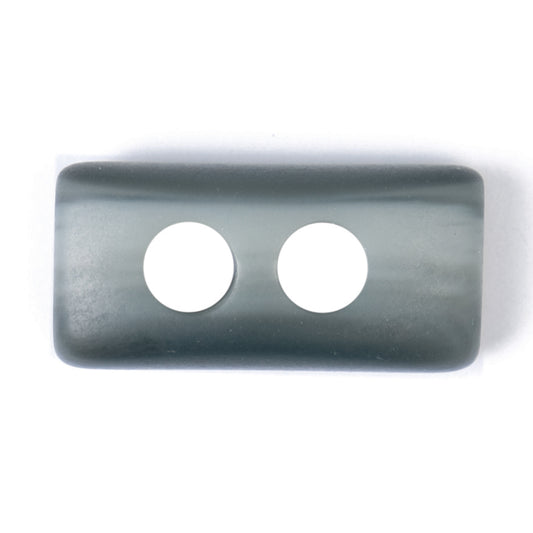 Grey rectangular 2-hole toggle button