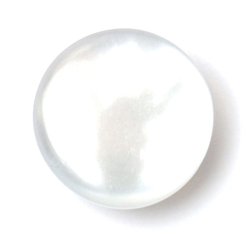 White pearl effect dome shank button