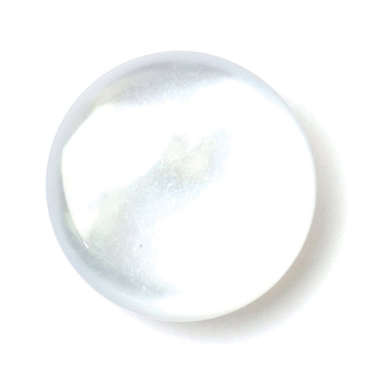 White pearl effect dome shank button