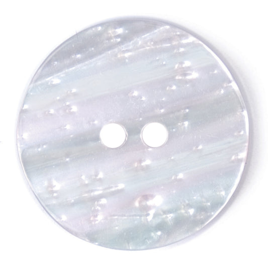 Clear iridescent round 2-hole button