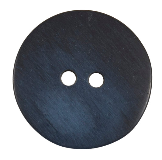 Round dark navy 2-hole button, 25mm
