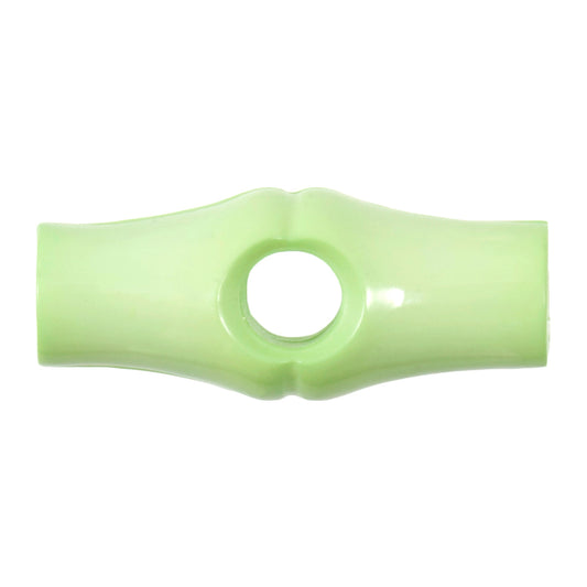 Pale green toggle button with single centre hole, 26mm