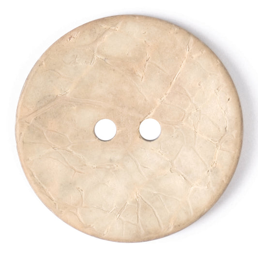 Cream Crackle Effect Button - cream finish with a natural crackle texture, 2-hole