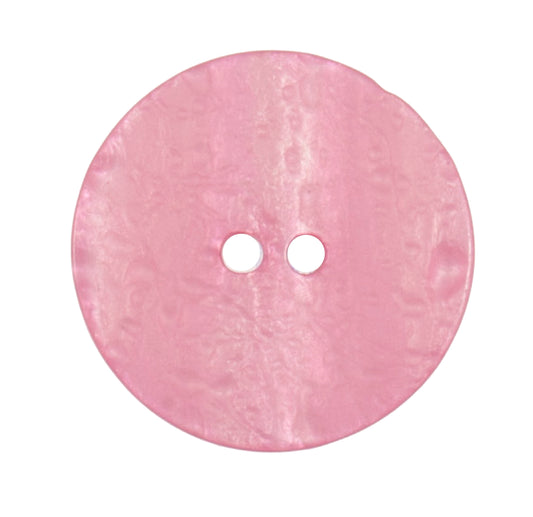 Pink Pearlised Button - soft pink with a pearlised finish, 2-hole