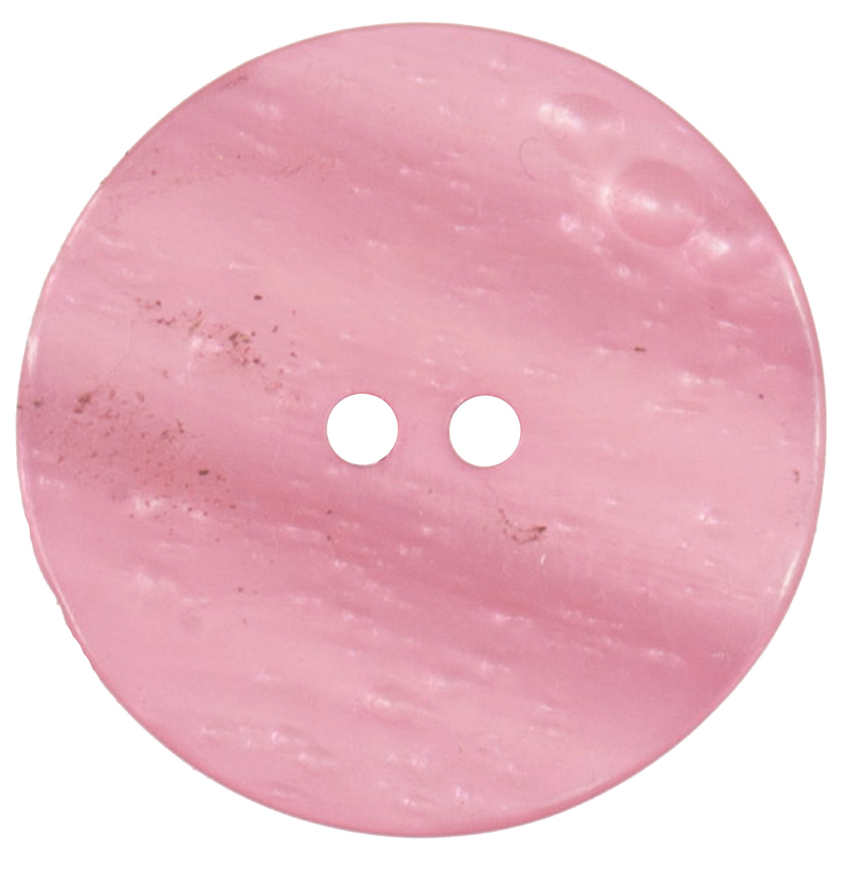 Pink Pearlised Button - soft pink with a pearlised marbled finish, 2-hole