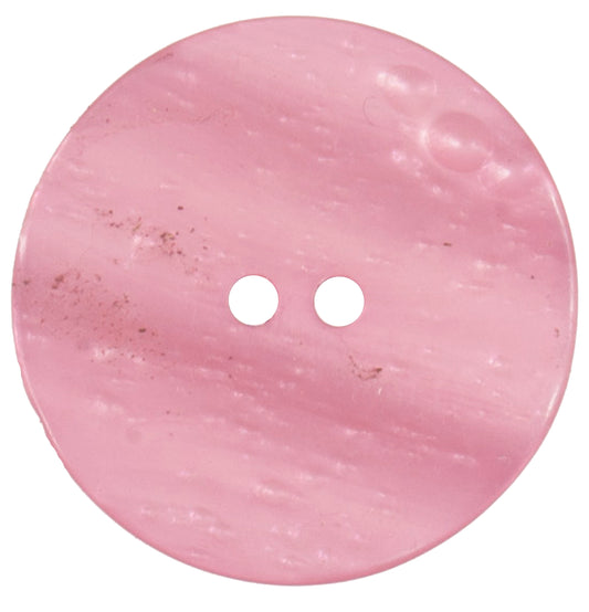 Pink Pearlised Button - soft pink with a pearlised marbled finish, 2-hole