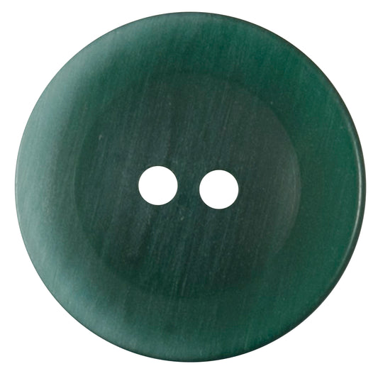Dark Green Button - dark bottle green with a soft sheen, 2-hole