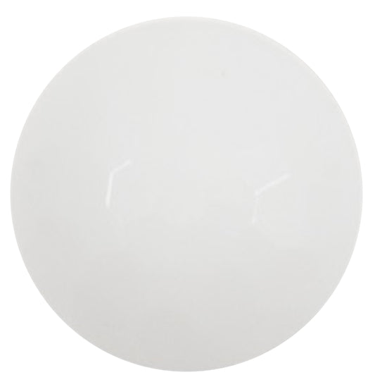 White domed buttons with a faceted top