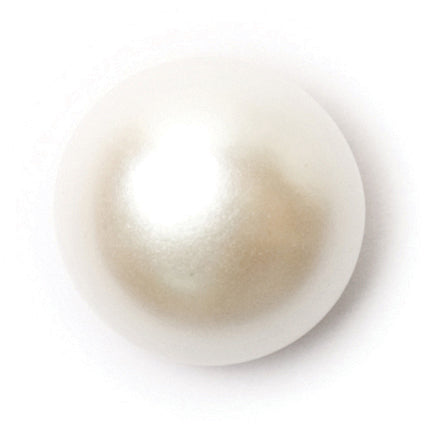 Ivory pearl-effect domed button