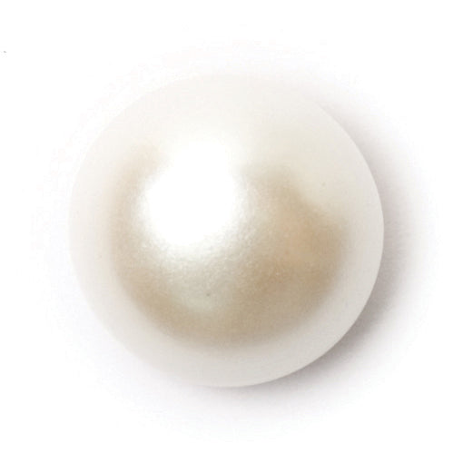 Ivory pearl-effect domed button