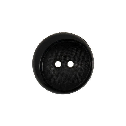 Black rimmed button with two holes