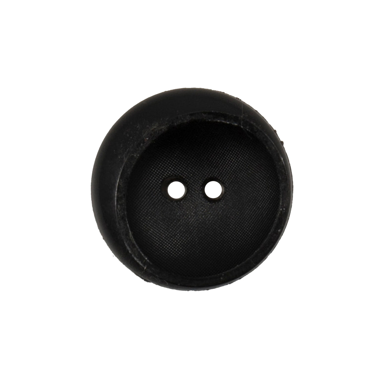 Black rimmed button with two holes