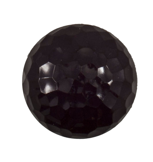Black faceted domed button