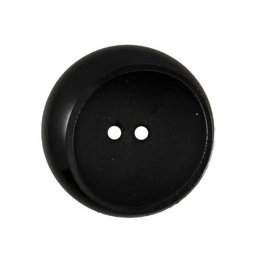 Black rimmed button with two holes