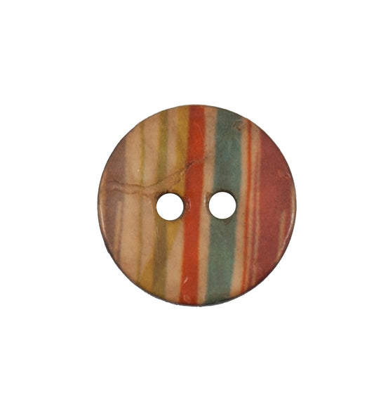 Vogue Star multicoloured striped buttons, 17mm