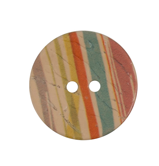 Vogue Star multicoloured striped buttons, 22mm